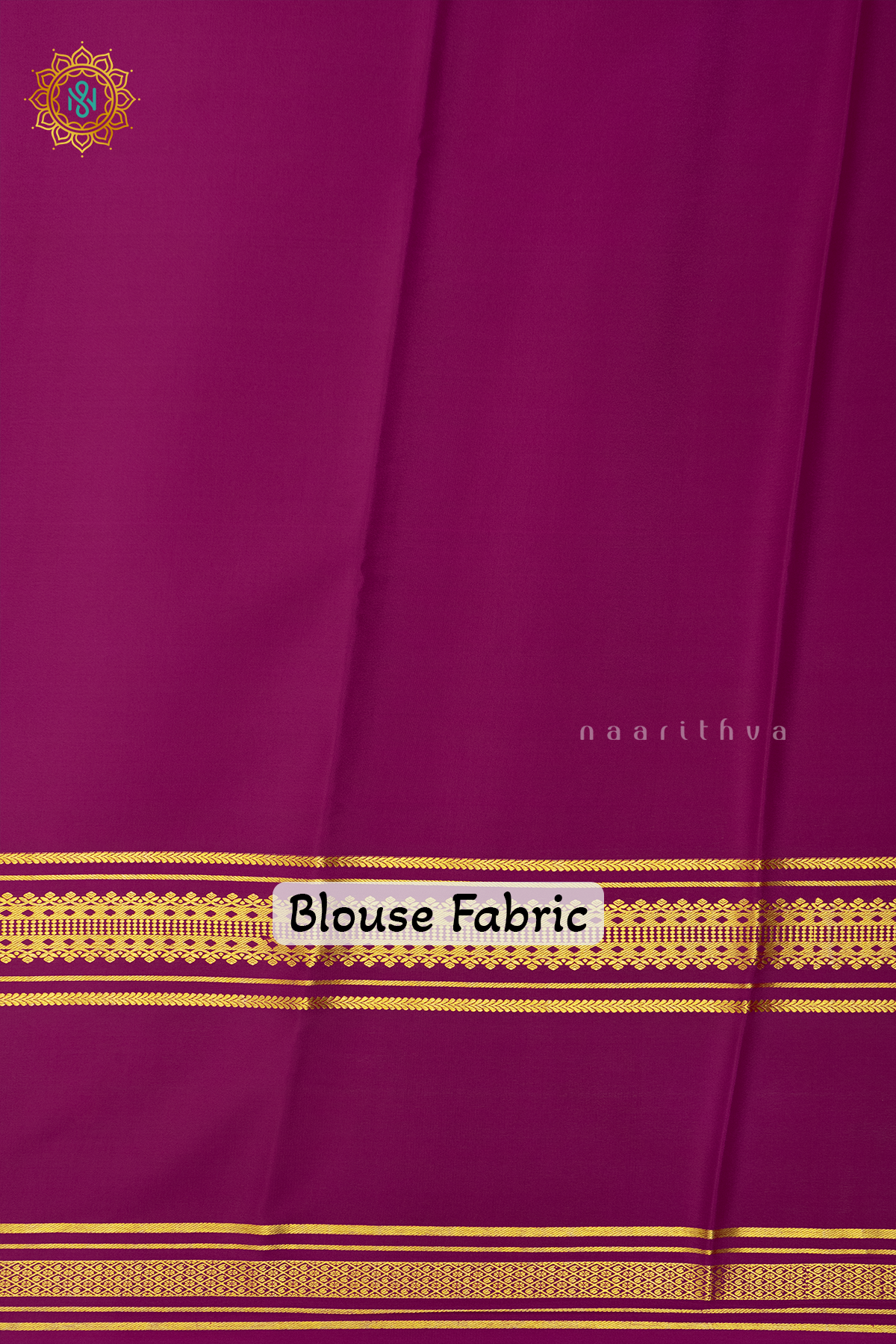 GREEN WITH PINK & PURPLE - PURE MYSORE CREPE SILK