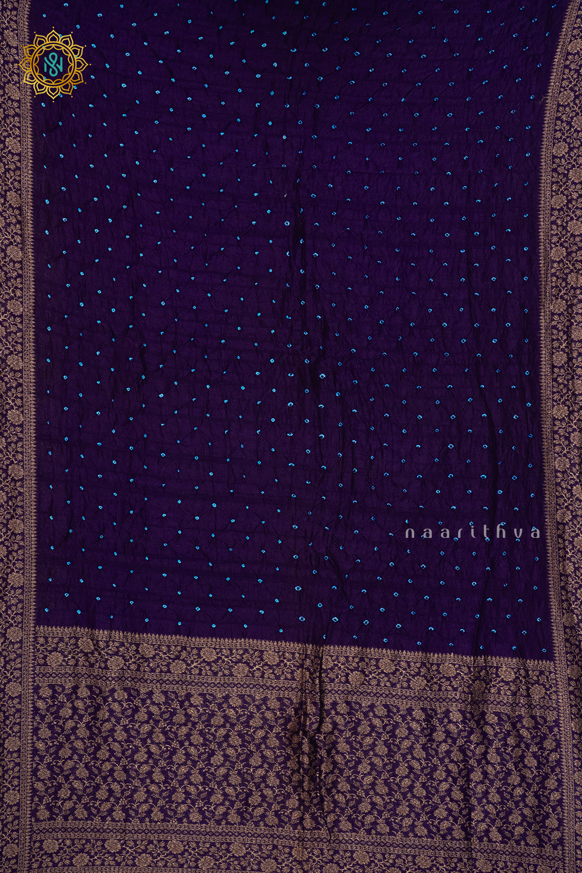 PURPLE - SEMI TUSSAR WITH TIE & DYE