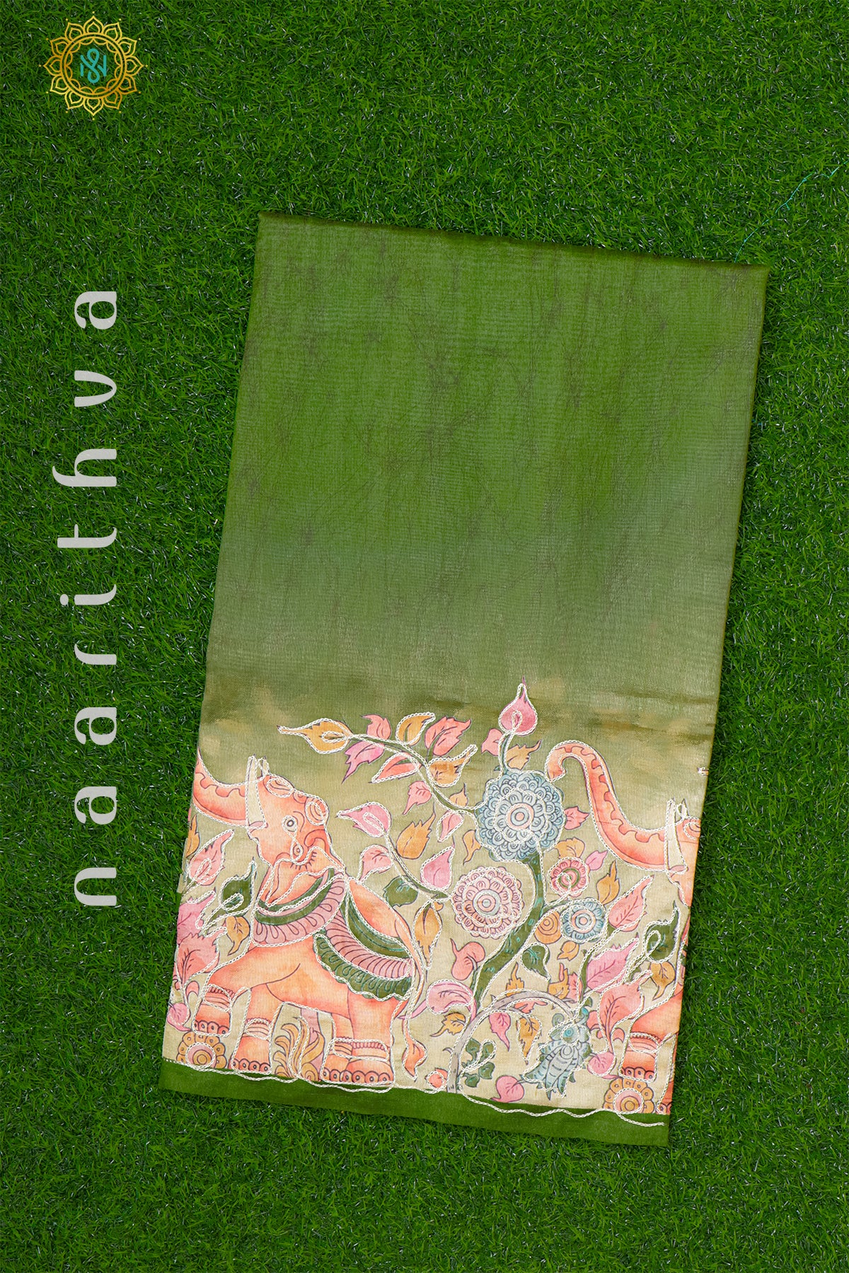 GREEN - CHANDERI SILK COTTON