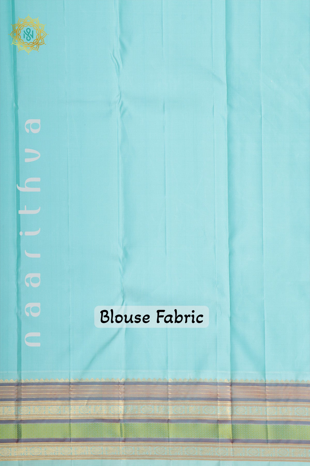 RED WITH AQUA BLUE - PURE KANJIVARAM SILK