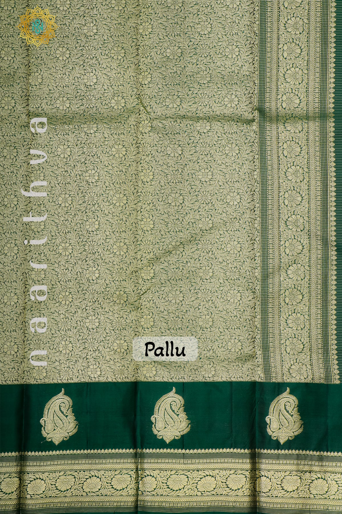 BOTTLE GREEN - PURE KANJIVARAM SILK