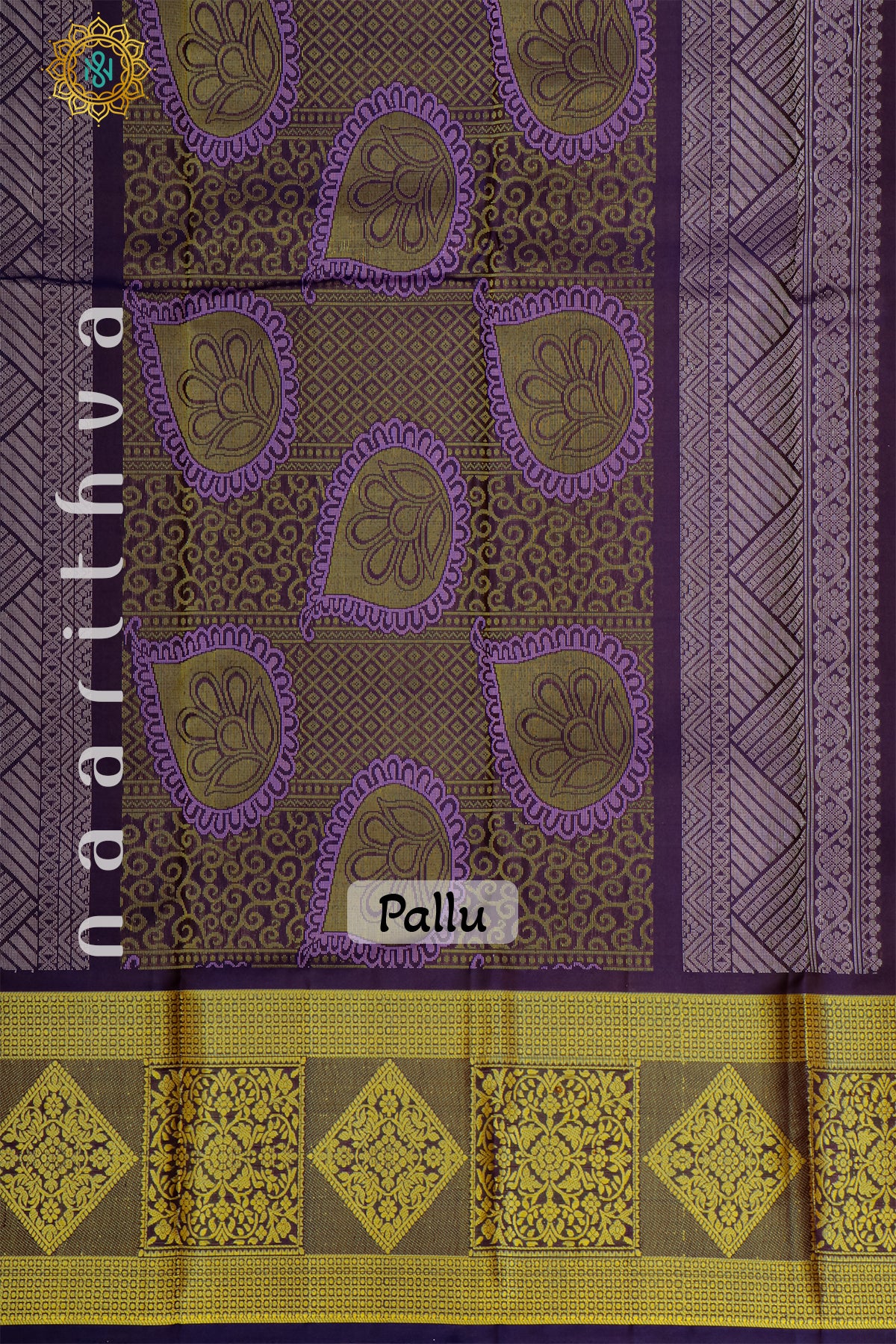 GREY WITH VIOLET - PURE KANJIVARAM SILK