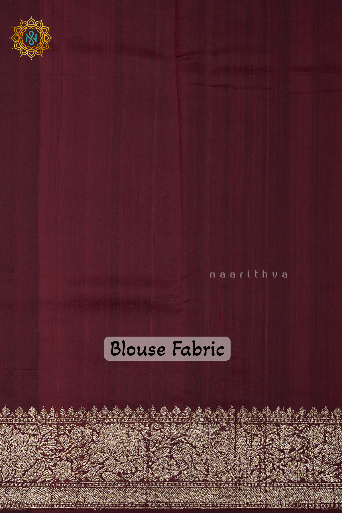 DEEP WINE WITH MAROON - PURE BANARASI RAW SILK