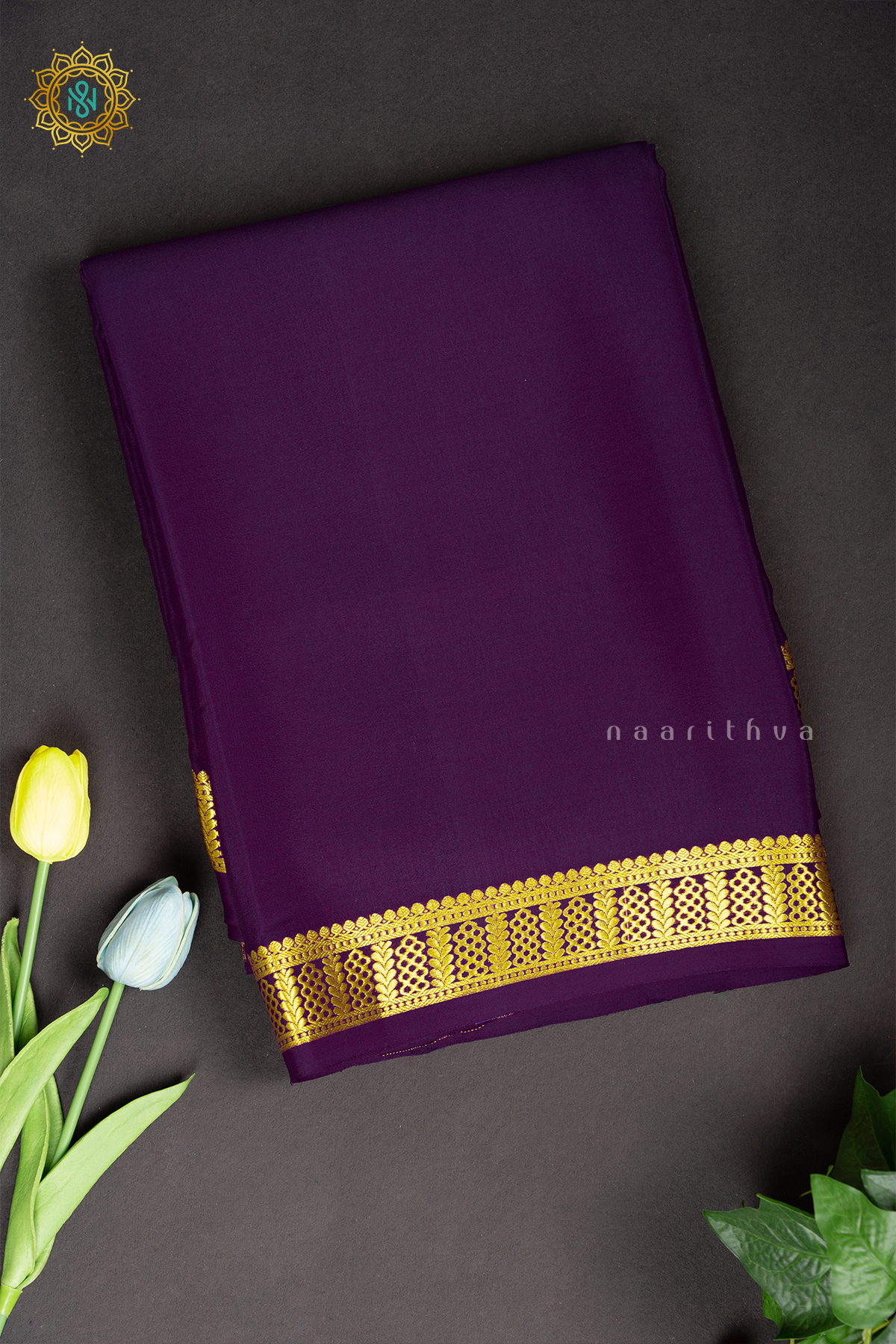 WINE - PURE MYSORE CREPE SILK