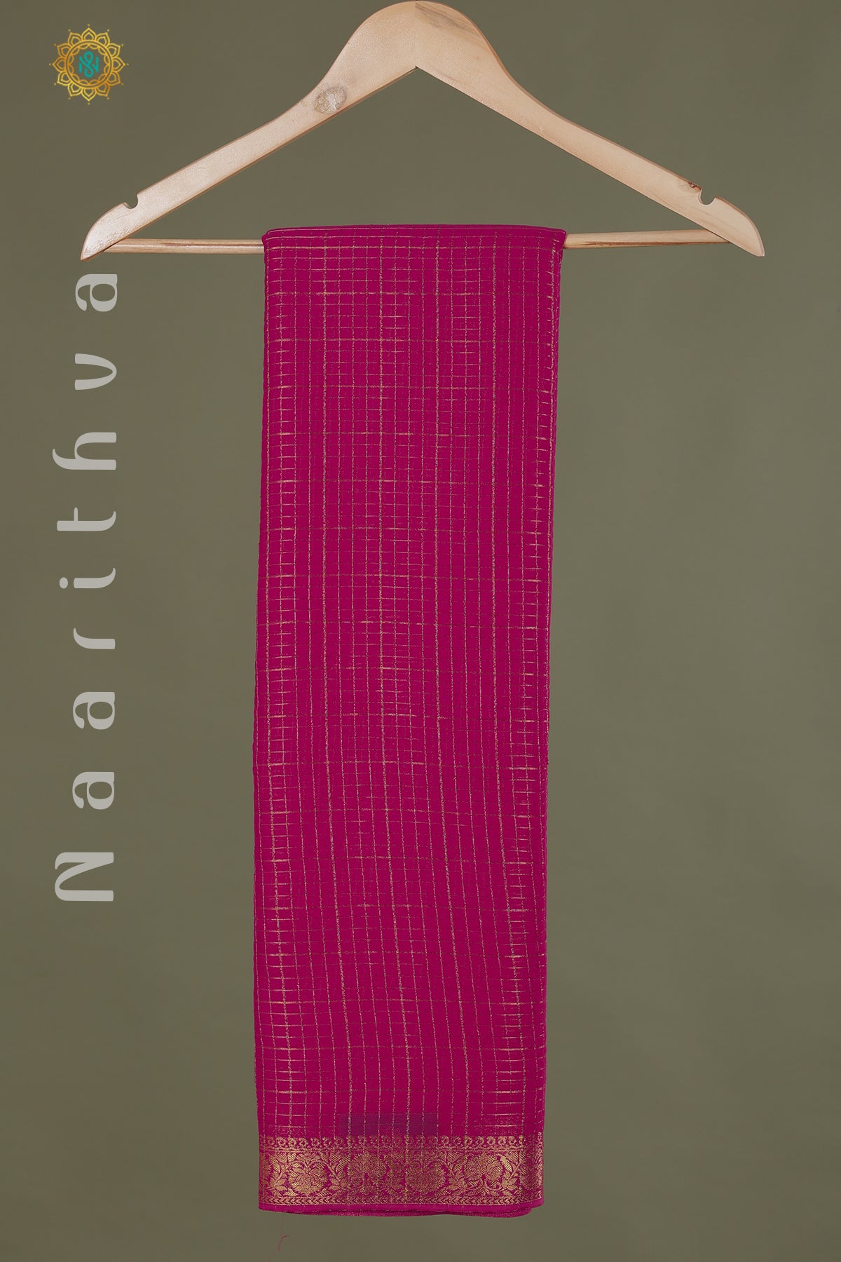 PINK - CHIFFON GEORGETTE WITH CHECKED PATTERN