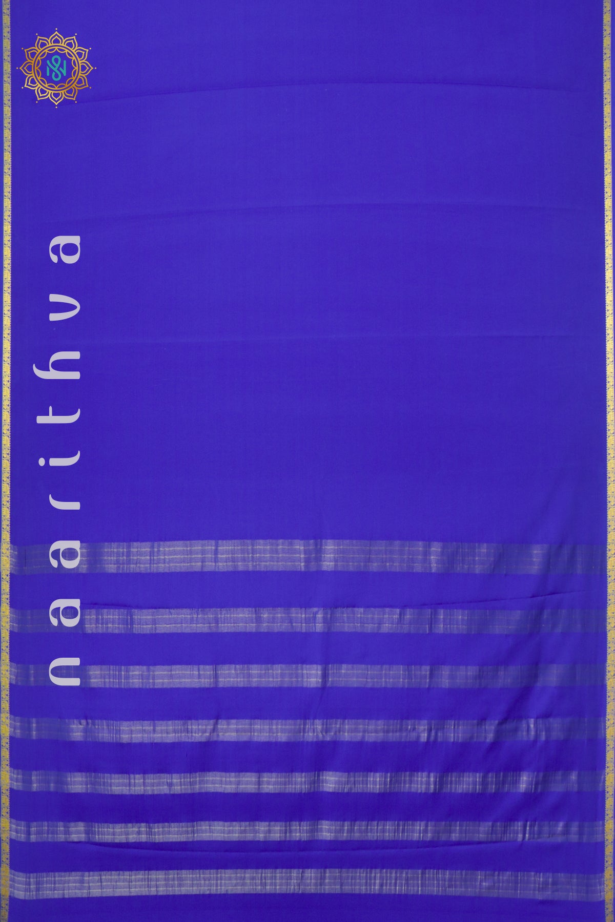 ROYAL BLUE - PURE MYSORE CREPE SILK