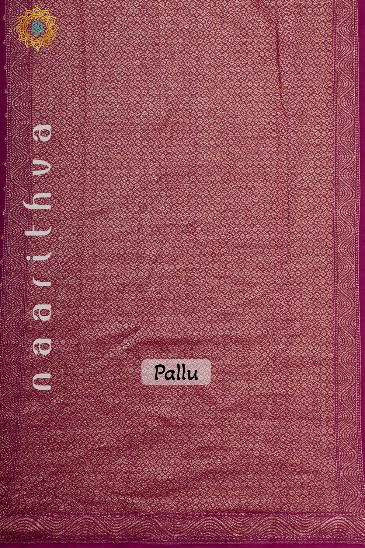 PINK WITH BLUE - PURE BANARASI CREPE SILK