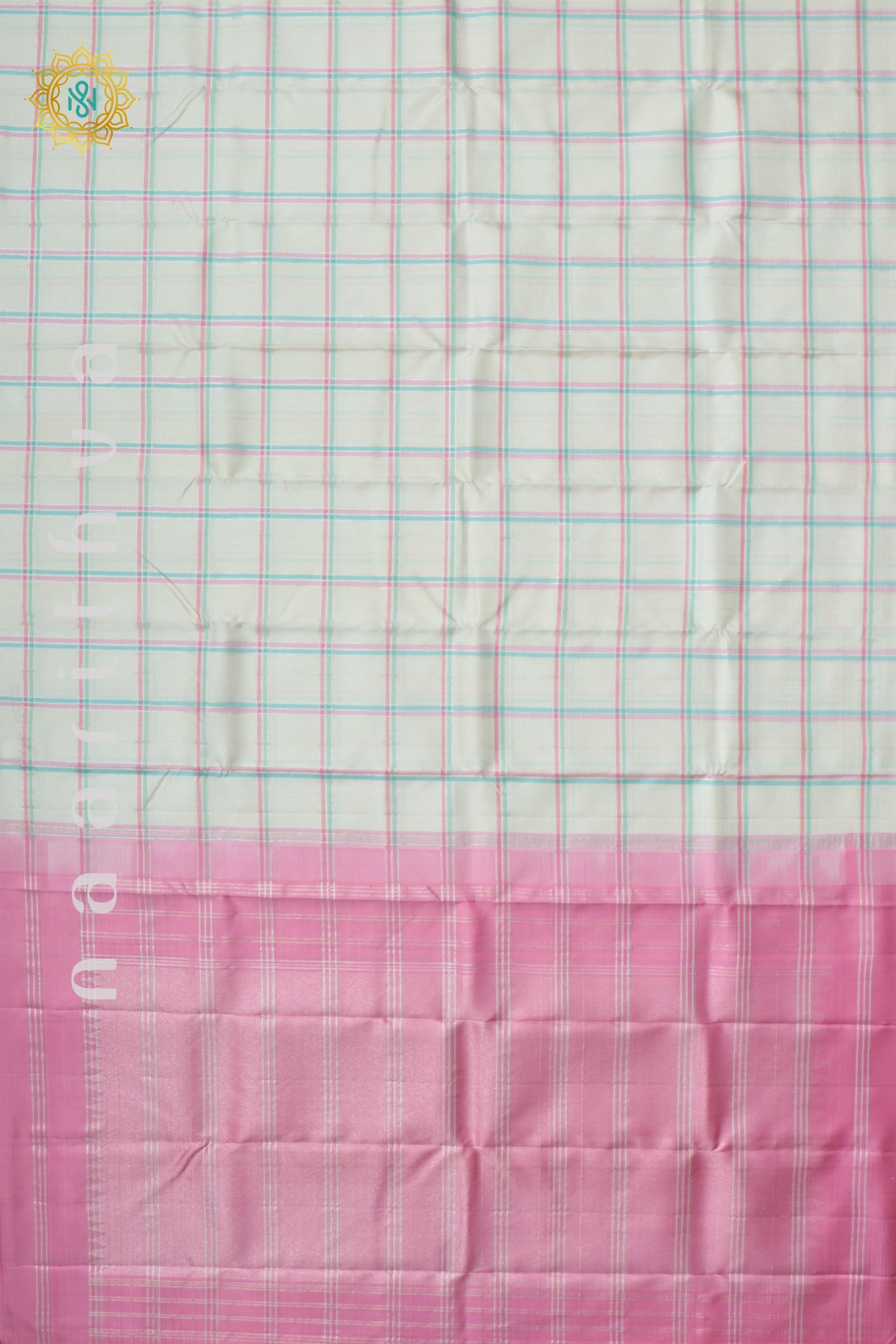 WHITE WITH PINK - PURE KANJIVARAM SILK