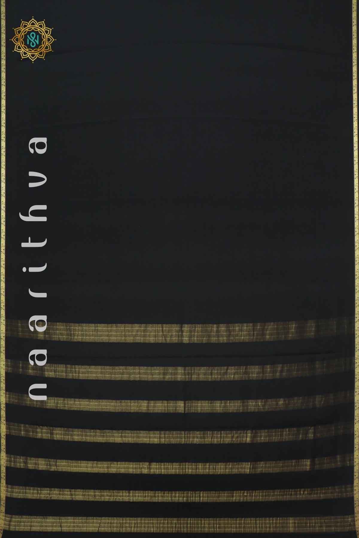 BLACK - PURE MYSORE CREPE SILK