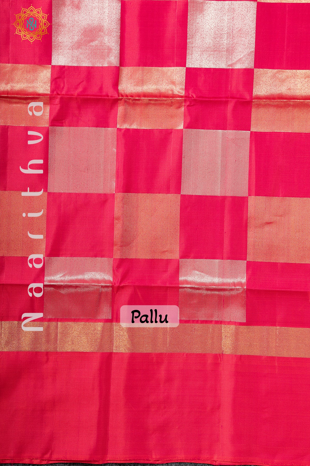 BLUE WITH ORANGISH PINK - PURE KANJIVARAM SOFT SILK