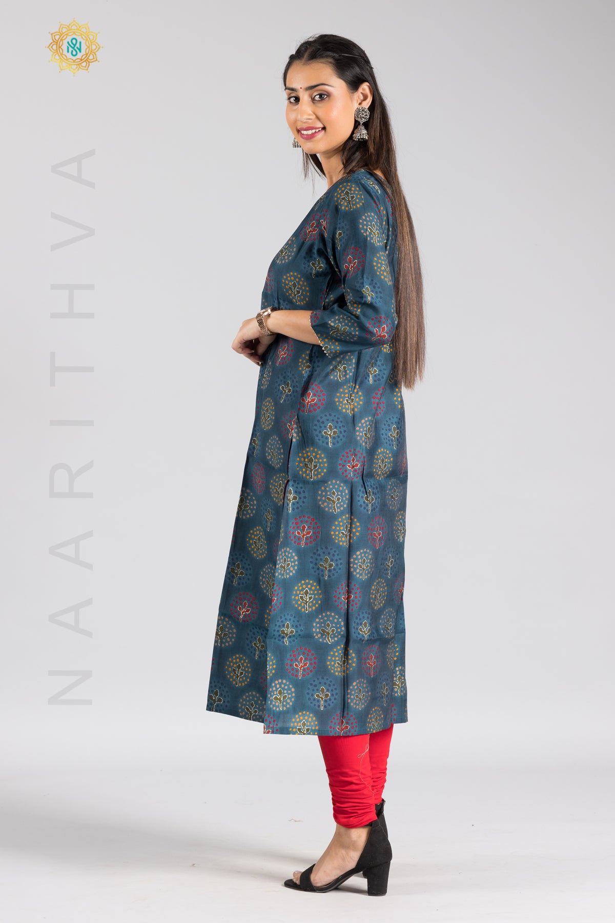 Modal Silk Kurtis With All Over Butti And Embroidery - Aarshi Fashions -  3960177