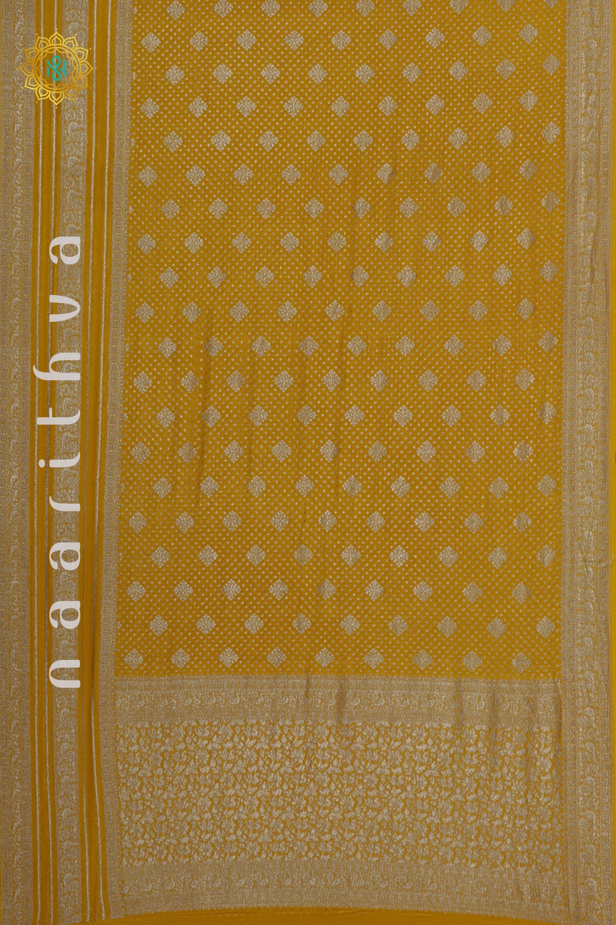 YELLOW - PURE BANARASI KHADDI GEORGETTE