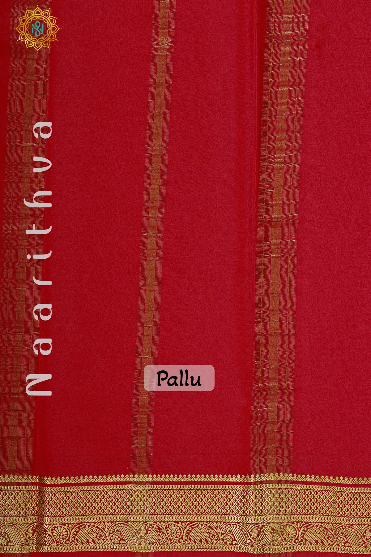 RED - PURE MYSORE CREPE SILK