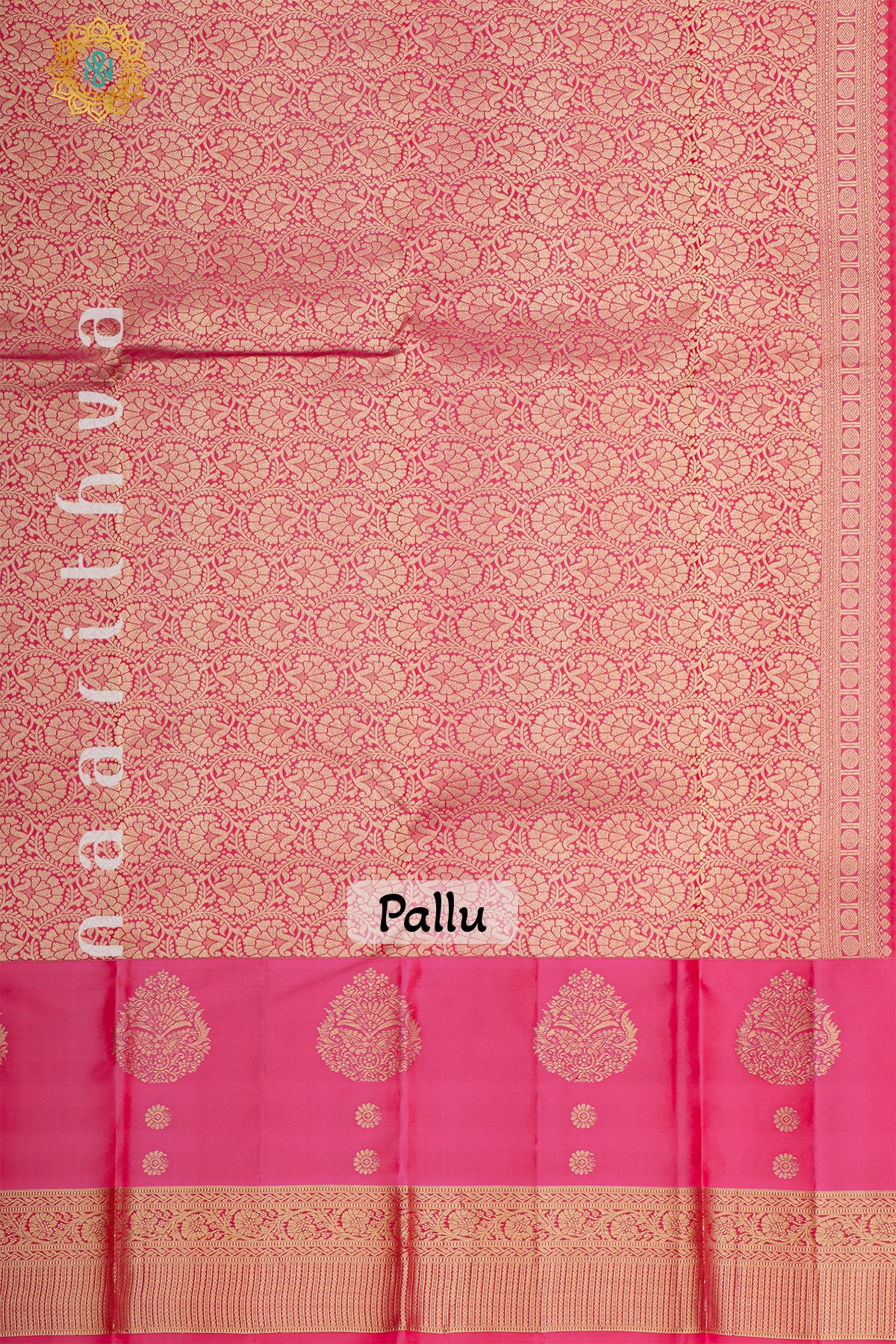 TEAL BLUE WITH MAGENTA AND RANI PINK - PURE KANJIVARAM SILK