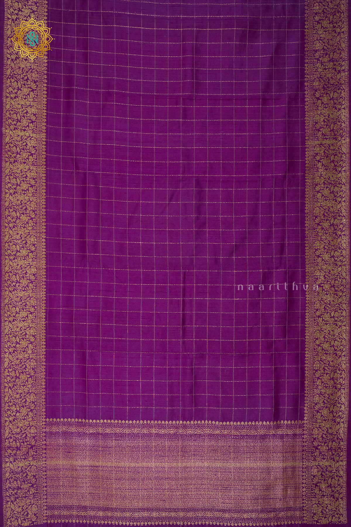 MAGENTA WITH RANI PINK - PURE BANARASI RAW SILK