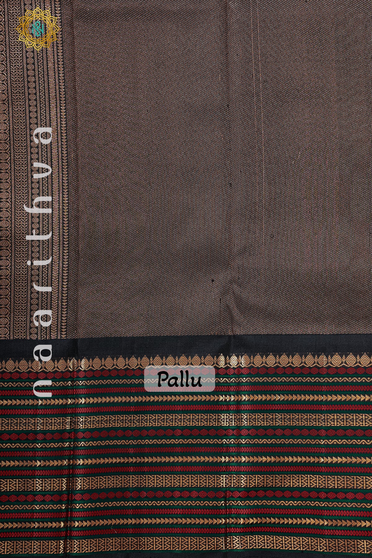 PISTA GREEN WITH BLACK - PURE KANJIVARAM SILK