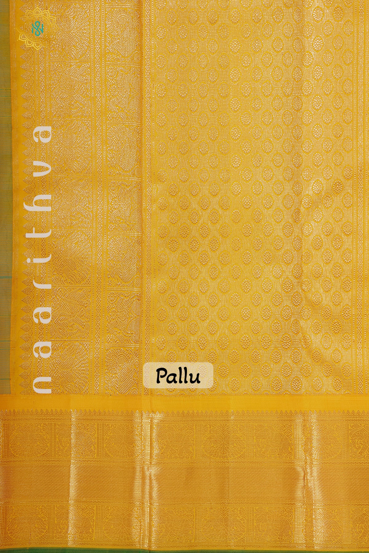 SKY BLUE WITH YELLOW - PURE KANJIVARAM SILK