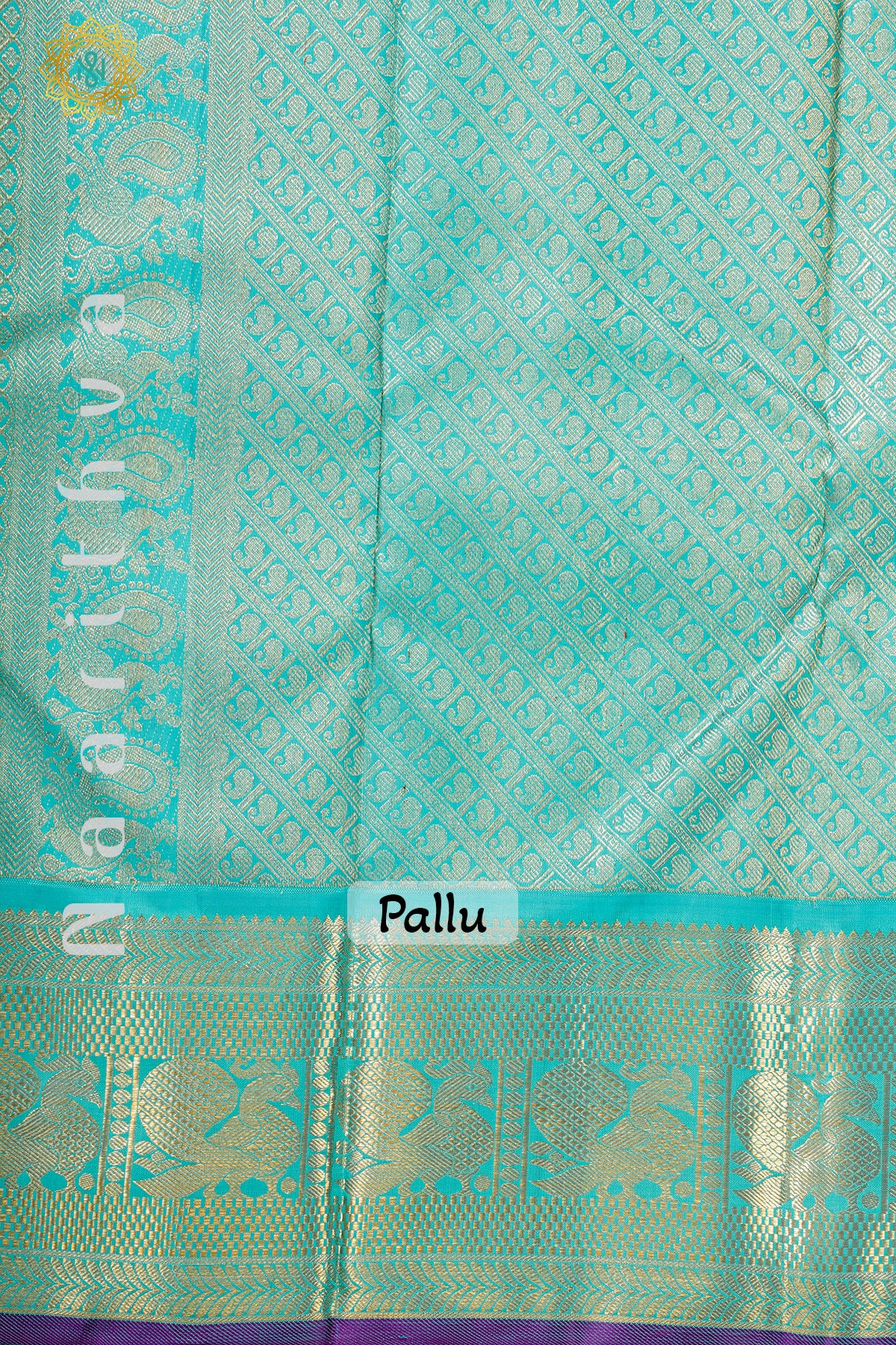 YELLOW WITH BLUE - PURE KANJIVARAM SILK