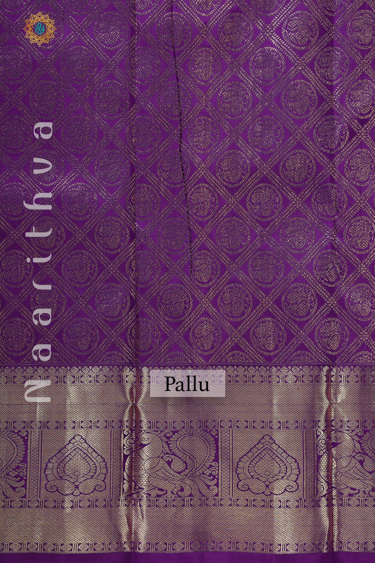 GREEN WITH PURPLE - PURE KANJIVARAM SILK