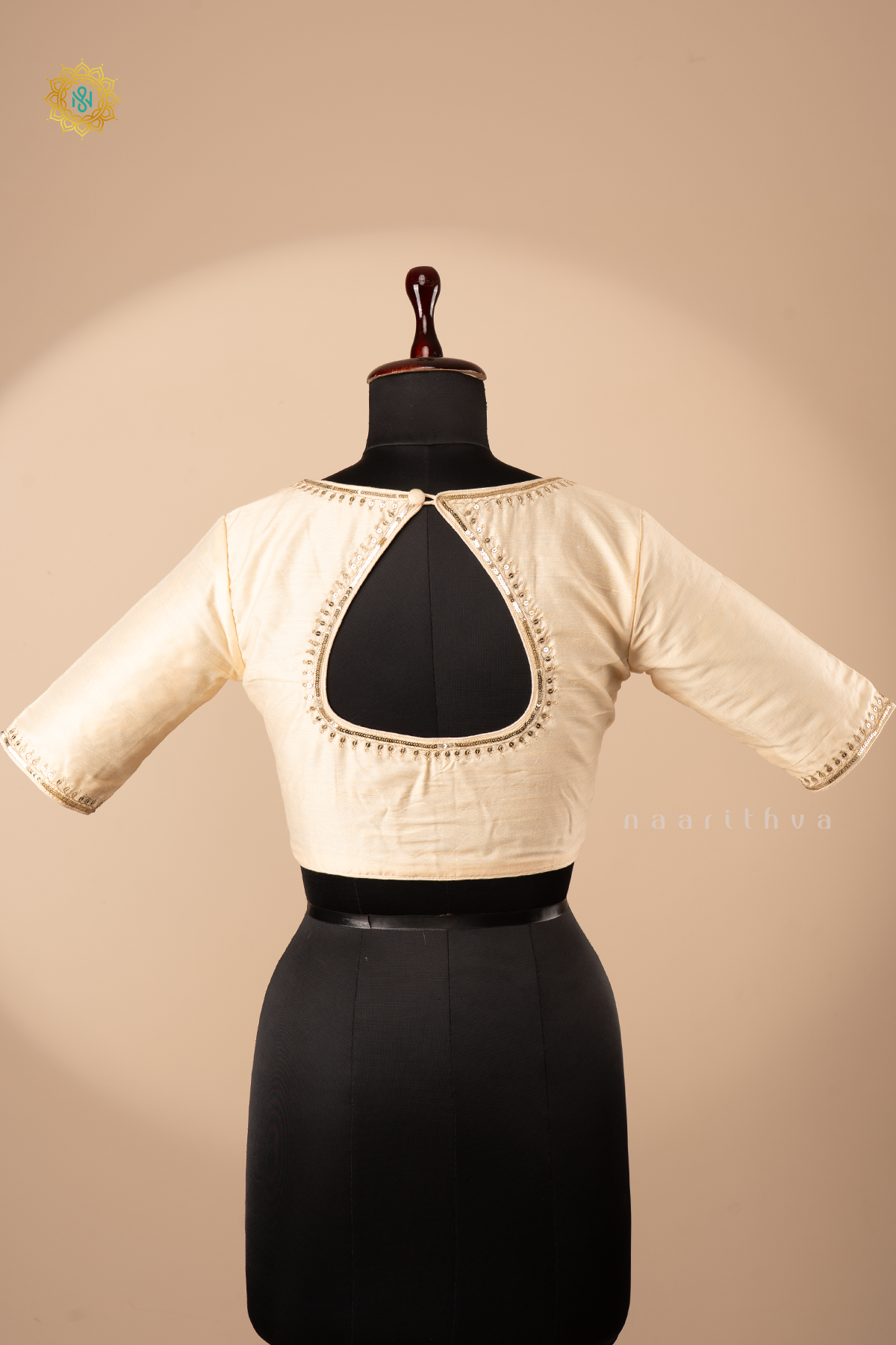 OFF WHITE - COTTON SILK READYMADE BLOUSE
