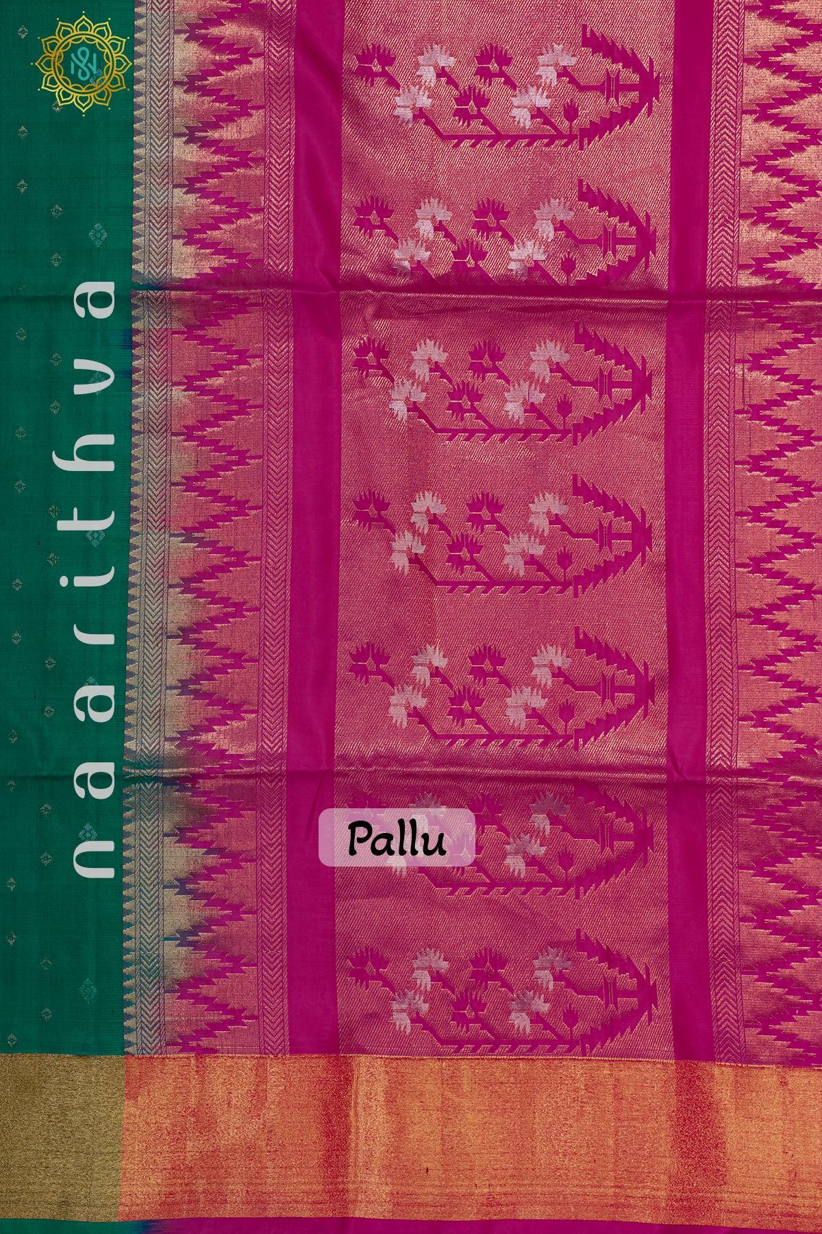 GREEN WITH PINK - PURE KANJIVARAM SOFT SILK