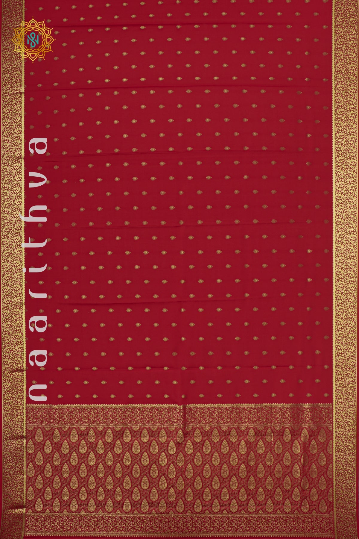 RED - PURE MYSORE CREPE SILK