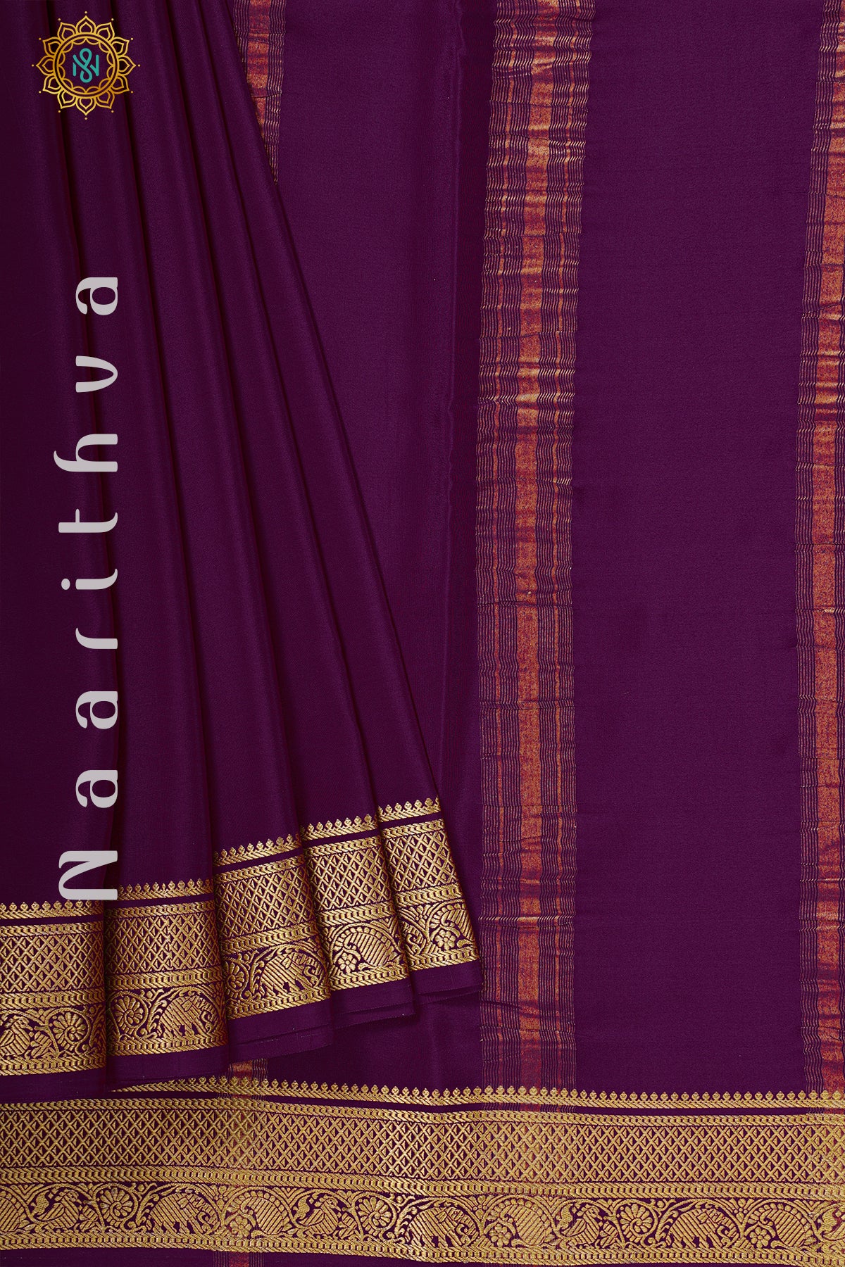 WINE - PURE MYSORE CREPE SILK