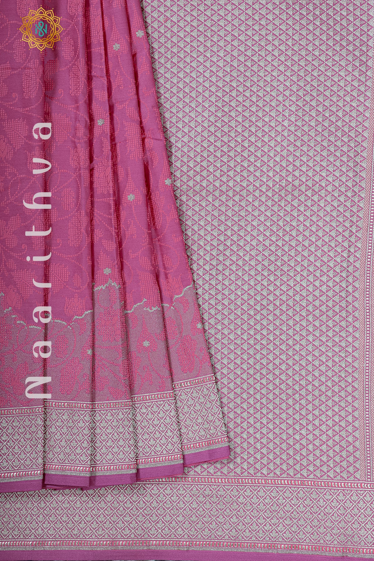 LIGHT PINK - SATIN SILK WITH TANCHOI WEAVING