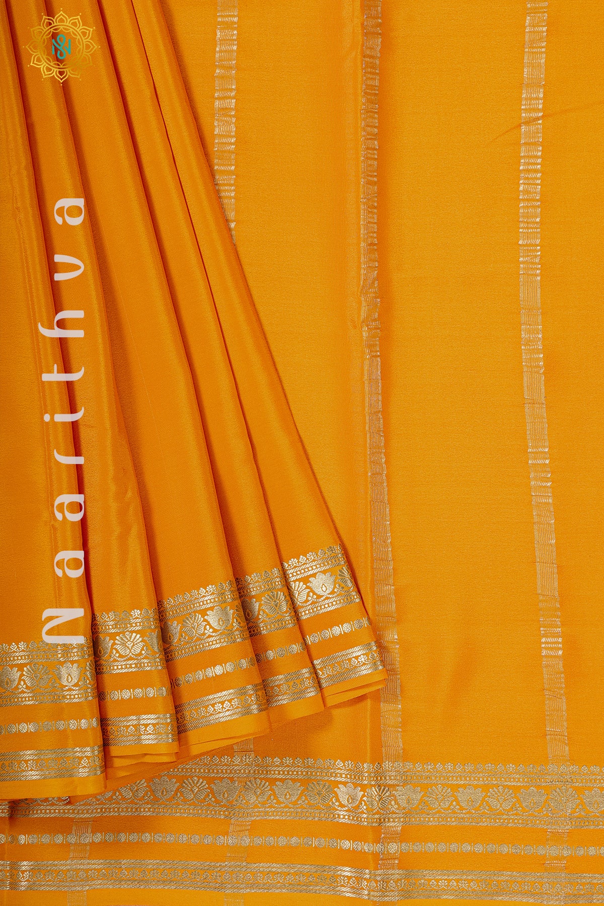 MANGO YELLOW - PURE MYSORE CREPE SILK