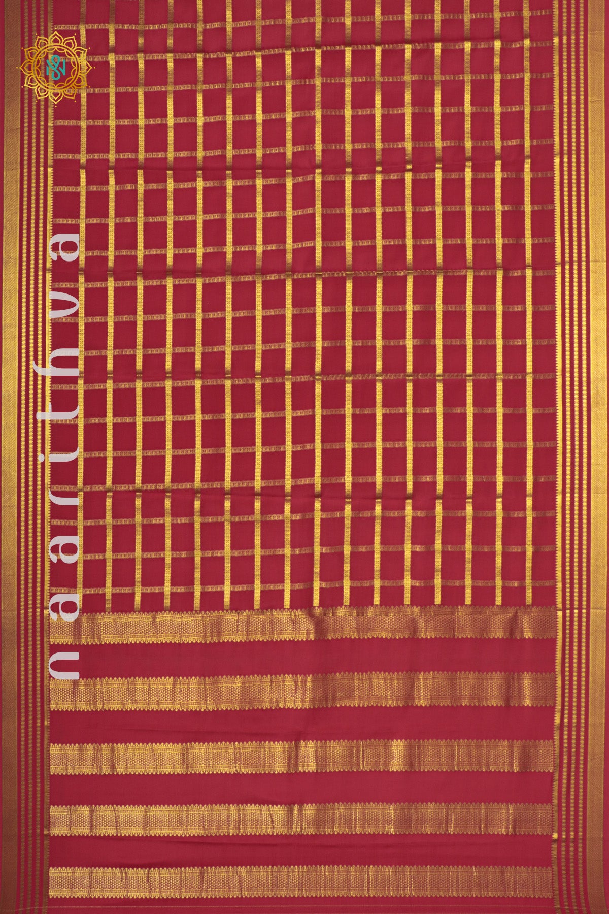 RED - PURE MYSORE CREPE SILK