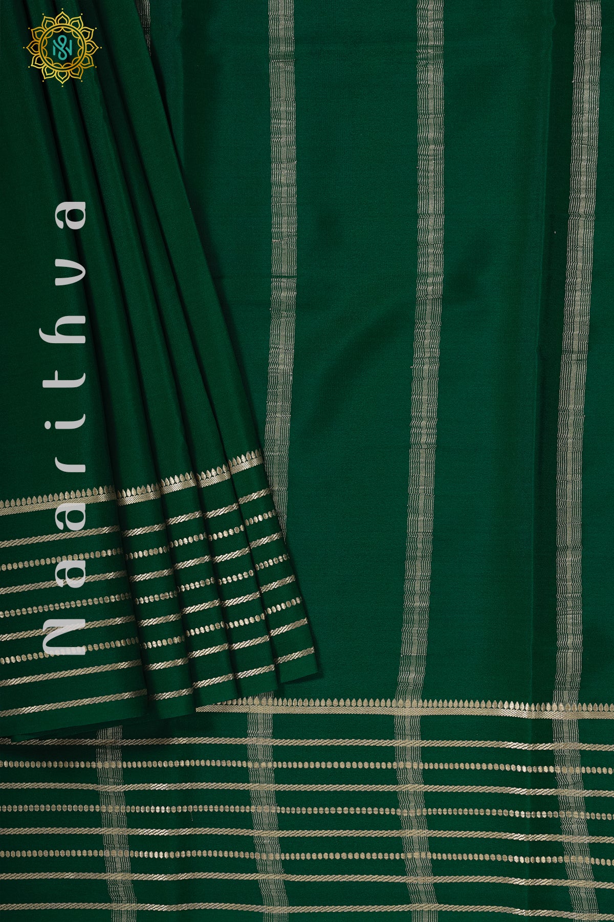 GREEN - PURE MYSORE CREPE SILK