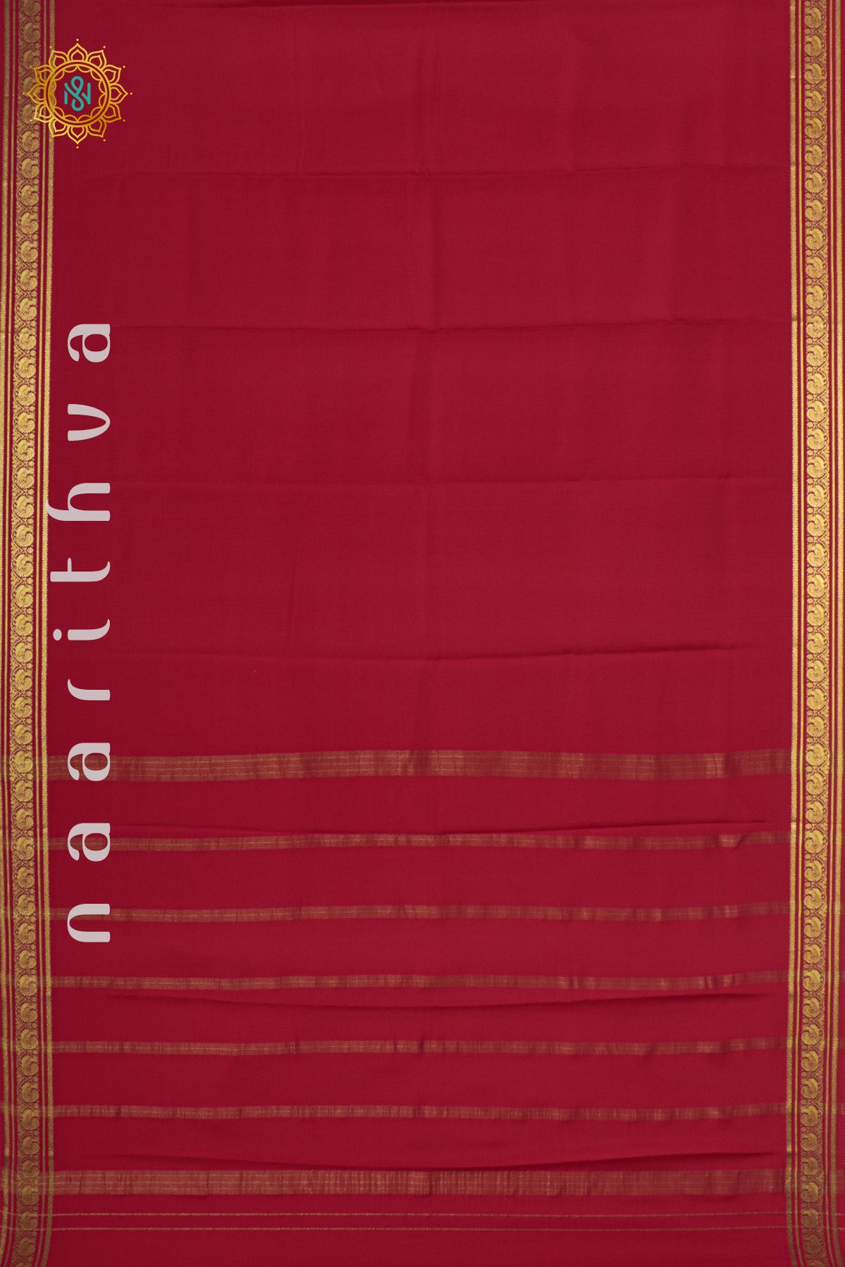 RED - PURE MYSORE CREPE SILK