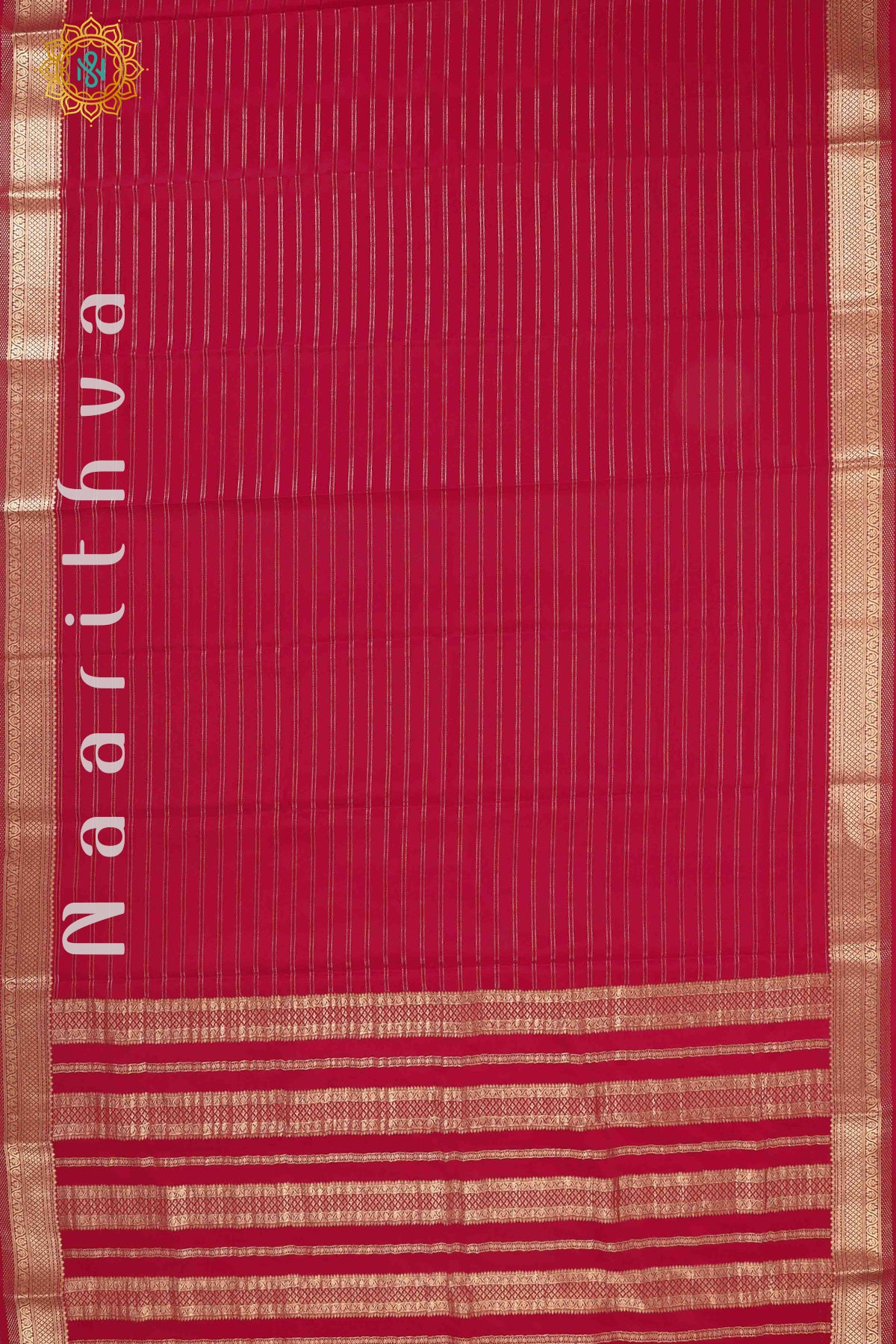 RED - PURE MYSORE CREPE SILK