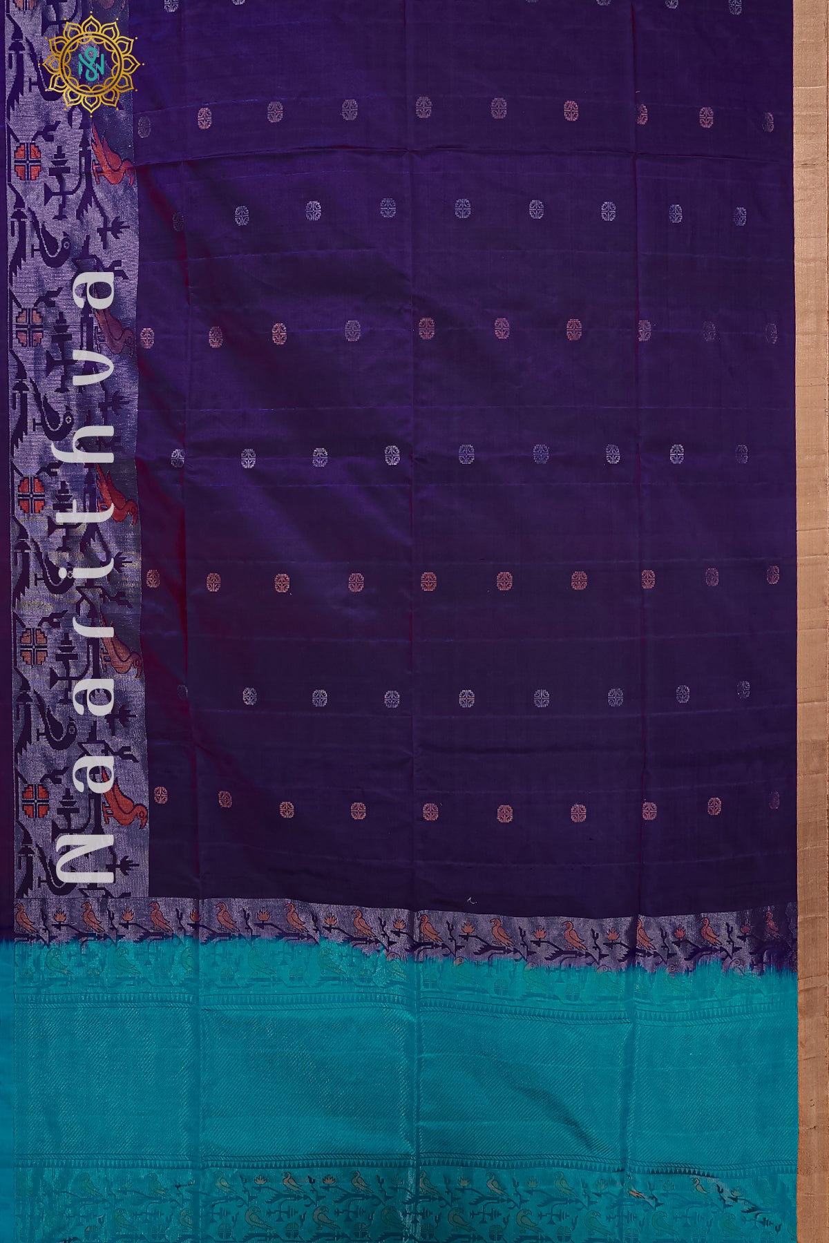 PURPLE WITH BLUE - PURE KANJIVARAM SOFT SILK