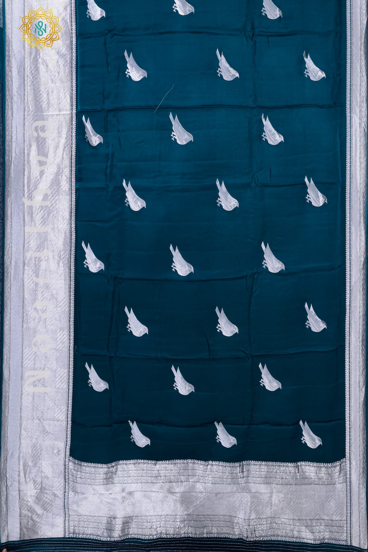 PEACOCK BLUE - BANARASI SATIN