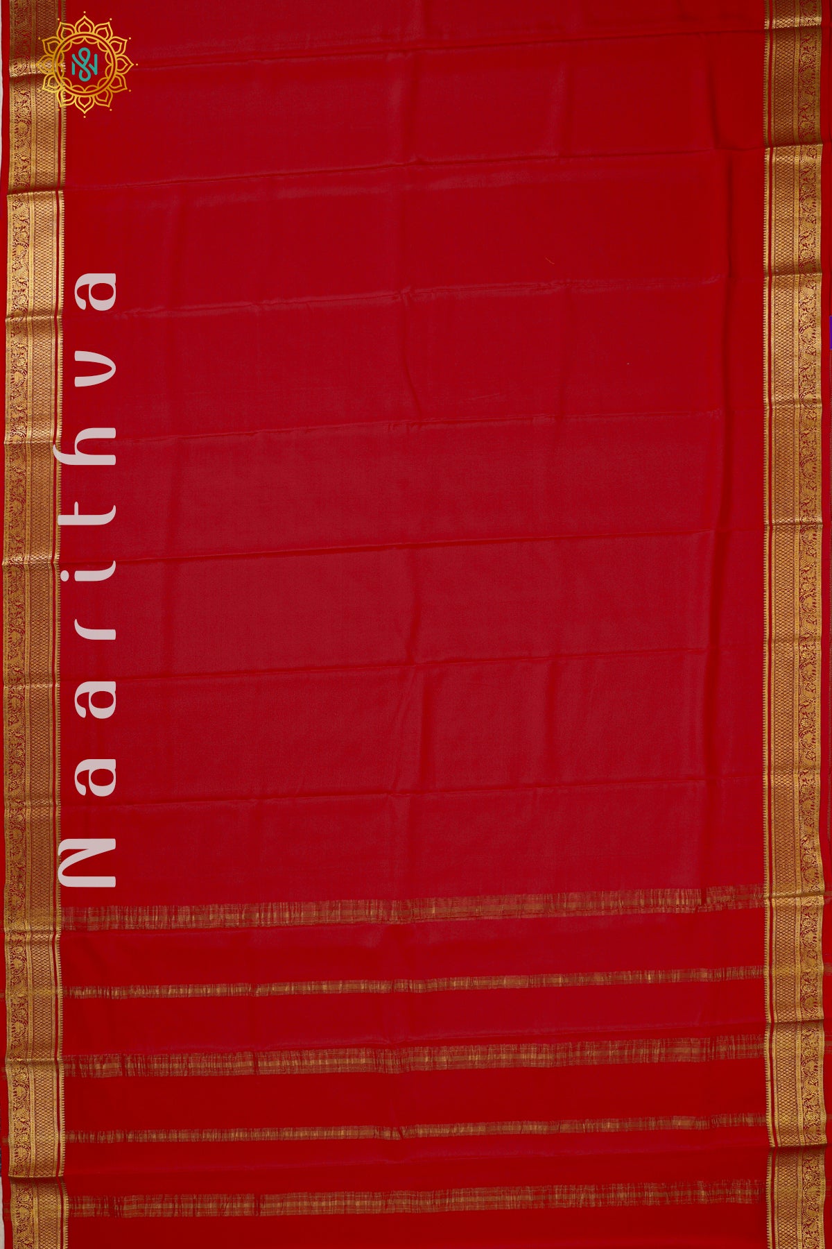 RED - PURE MYSORE CREPE SILK