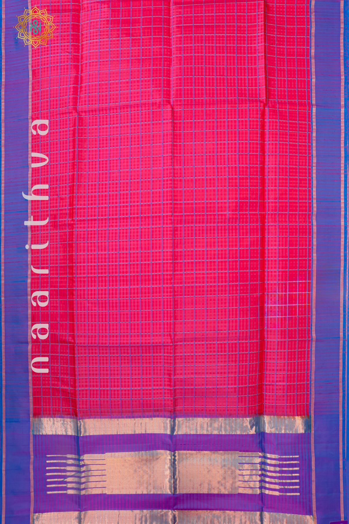 PINK WITH DUAL SHADE OF PURPLE - PURE KANJIVARAM SOFT SILK