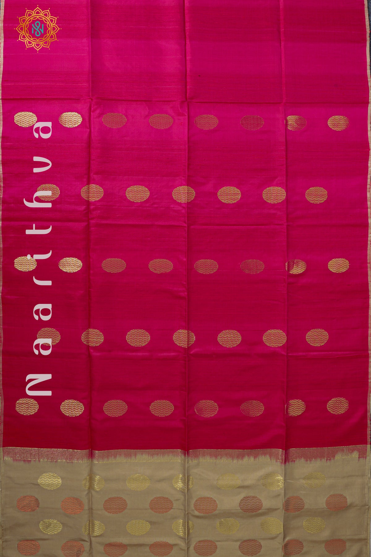 PINK WITH CREAM - PURE KANJIVARAM SOFT SILK