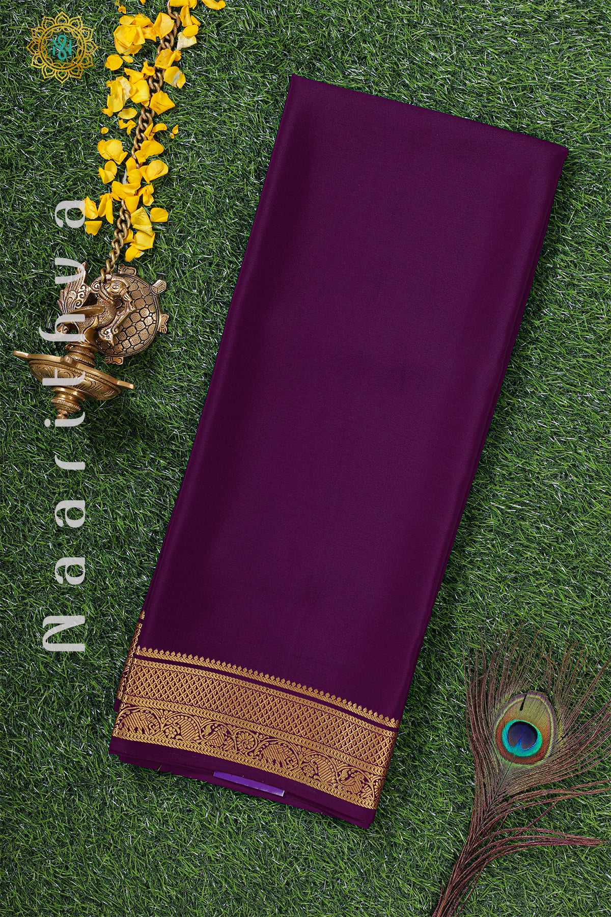 WINE - PURE MYSORE CREPE SILK