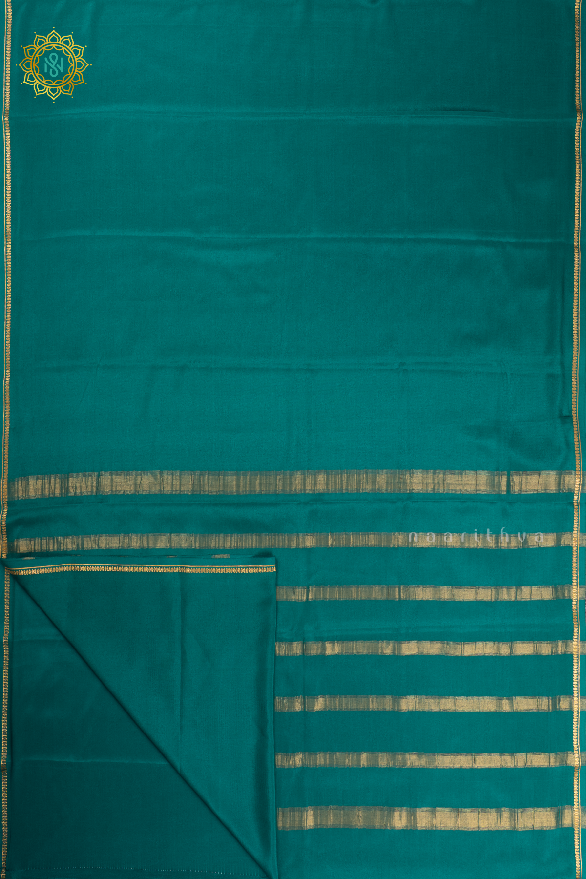 PEACOCK GREEN - PURE MYSORE CREPE SILK