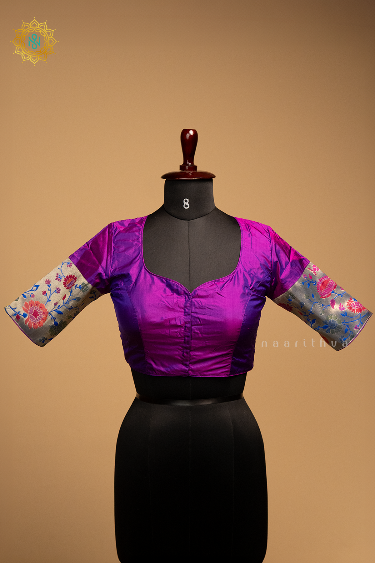 PURPLE - SILK PAITHANI READYMADE BLOUSE