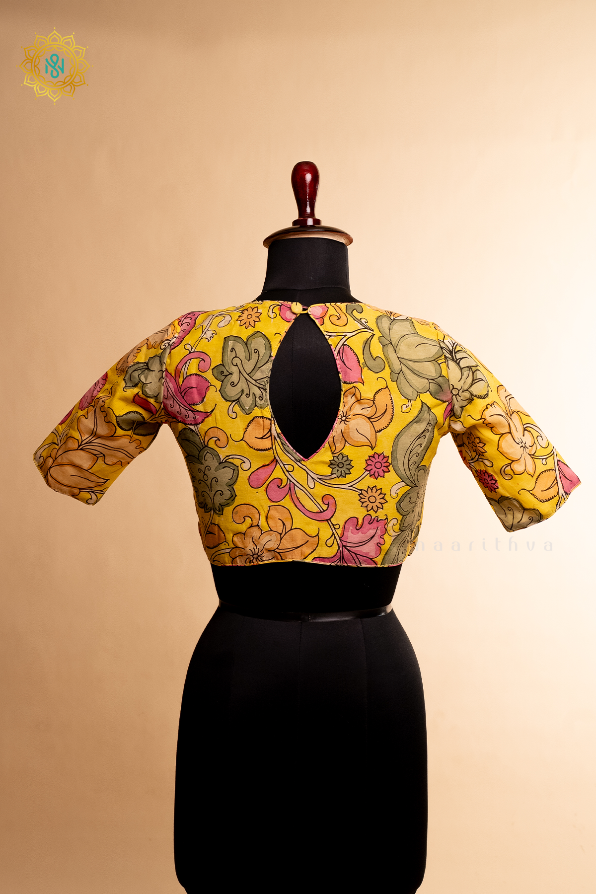 Yellow - Kalamkari Readymade Blouse