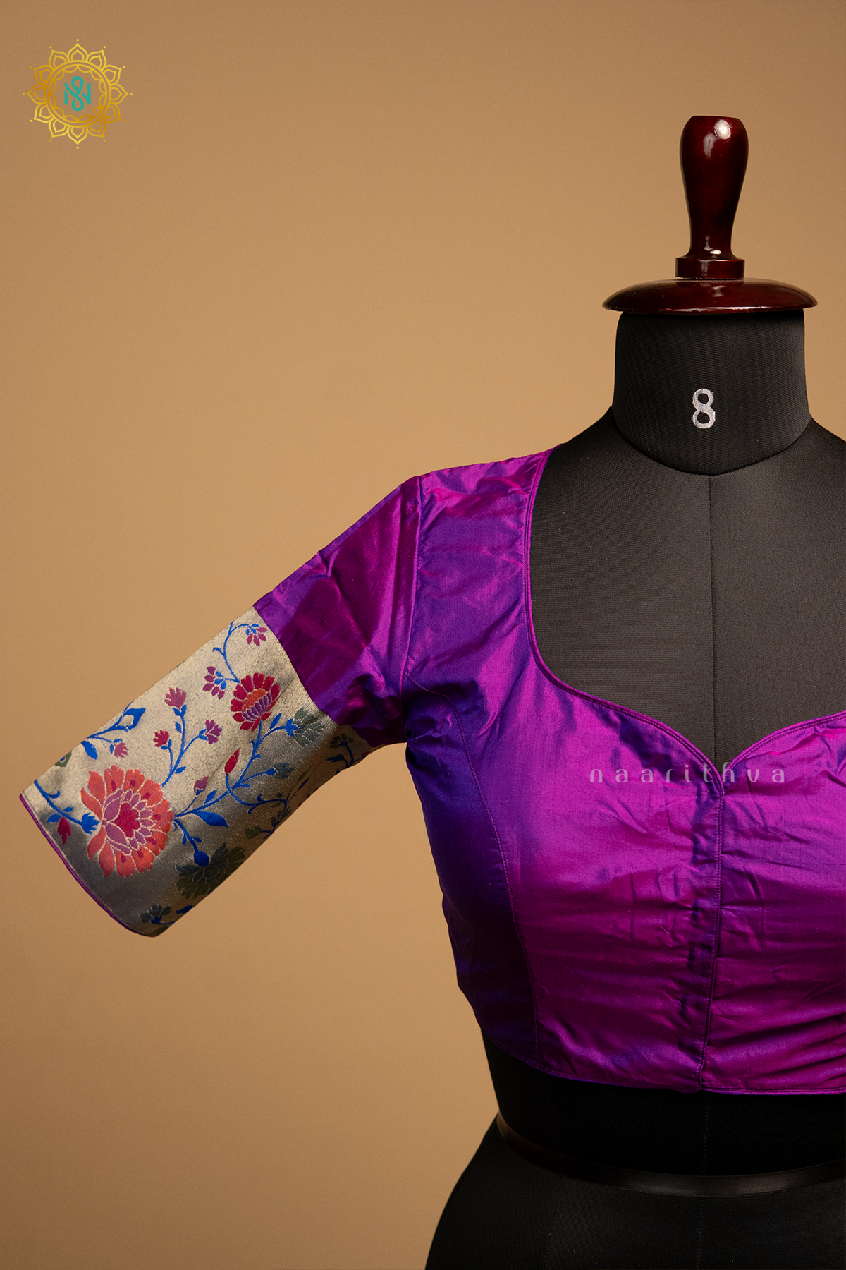 PURPLE - SILK PAITHANI READYMADE BLOUSE