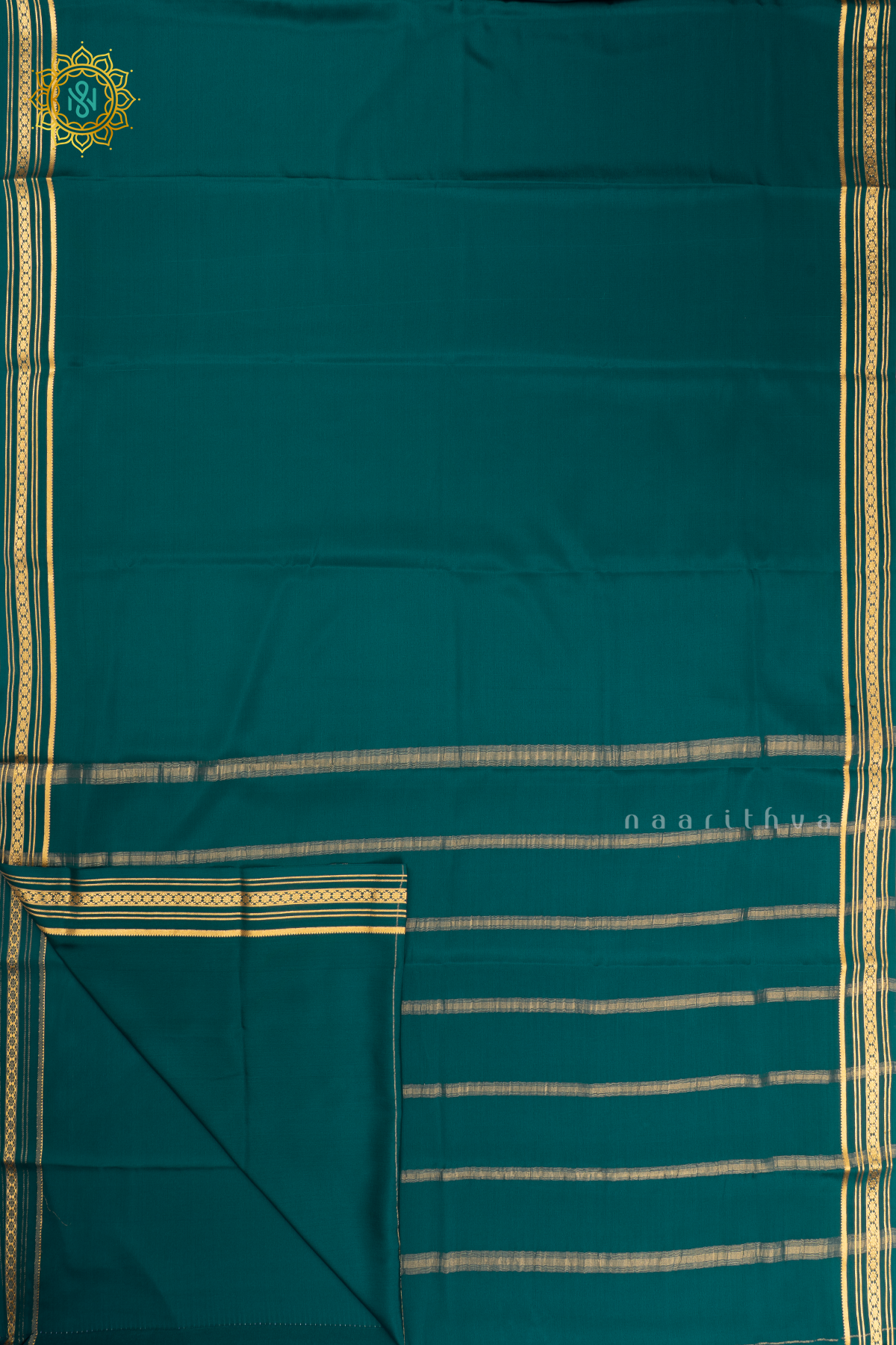 PEACOCK GREEN - PURE MYSORE CREPE SILK