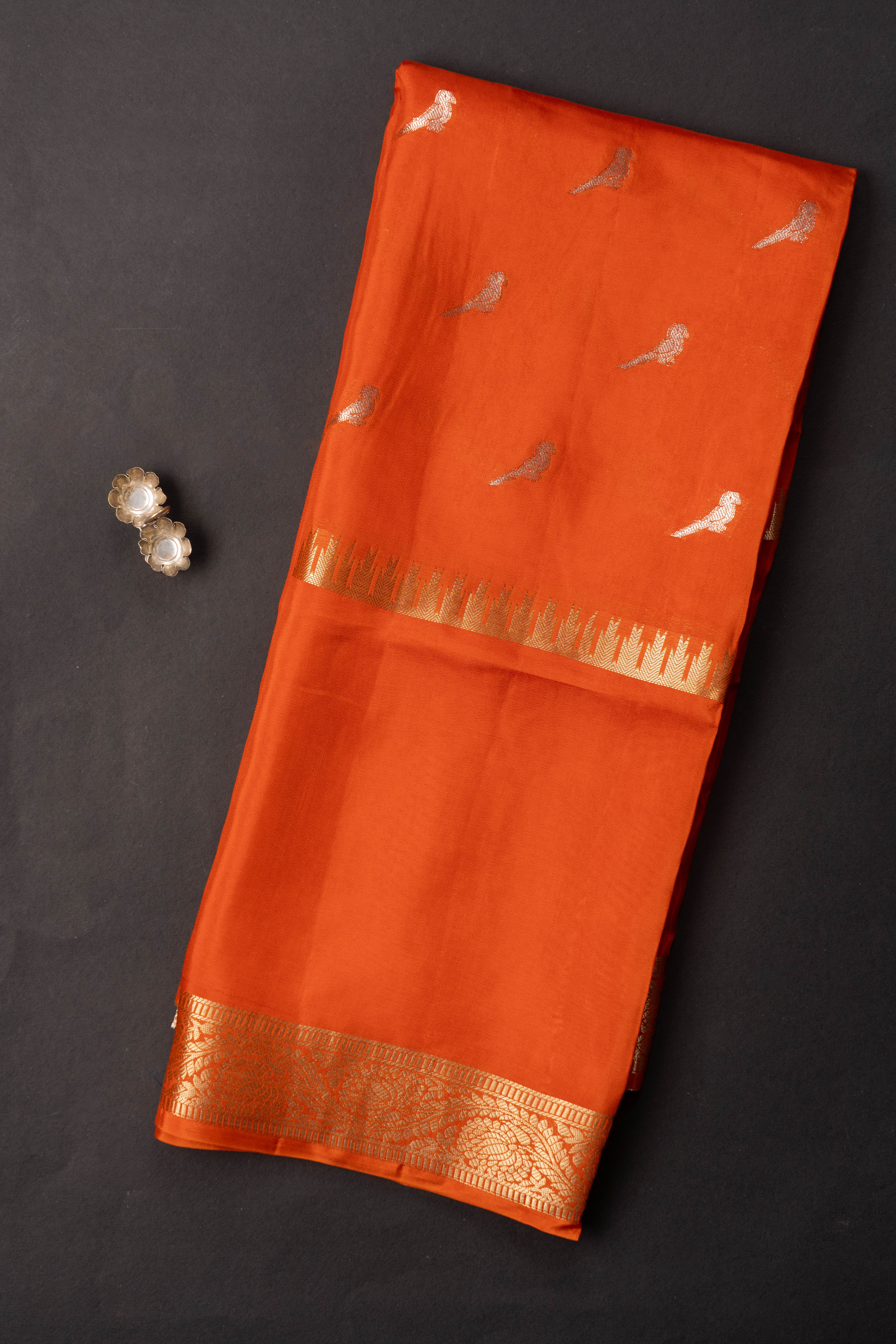 ORANGE - SEMI CREPE SILK