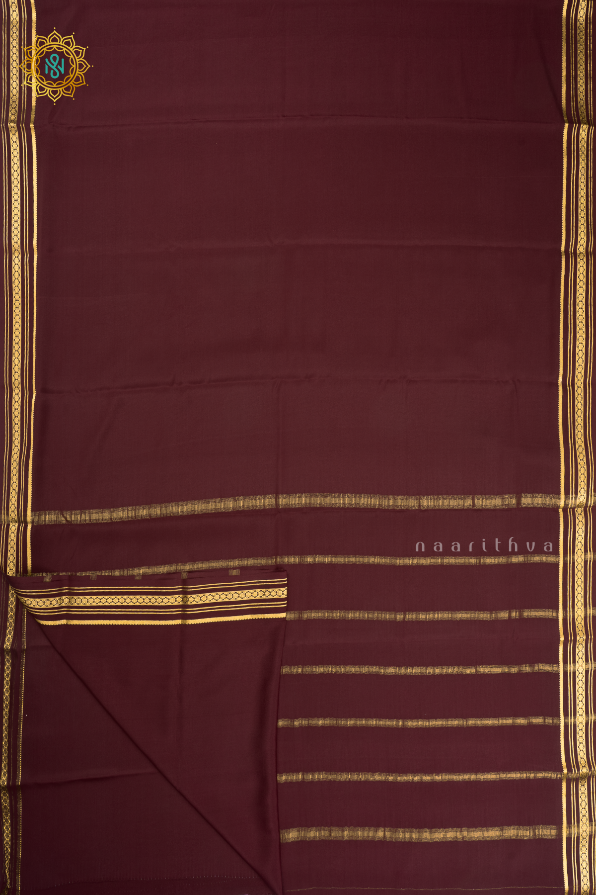 BROWN - PURE MYSORE CREPE SILK