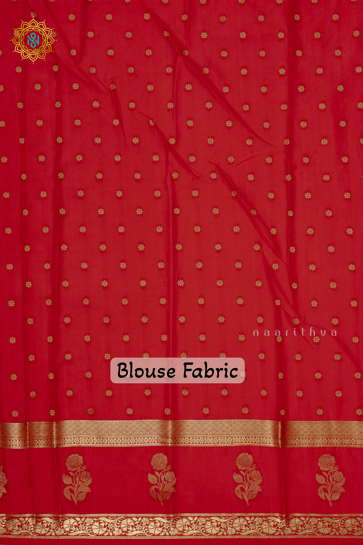 RED- SEMI MYSORE CREPE SILK