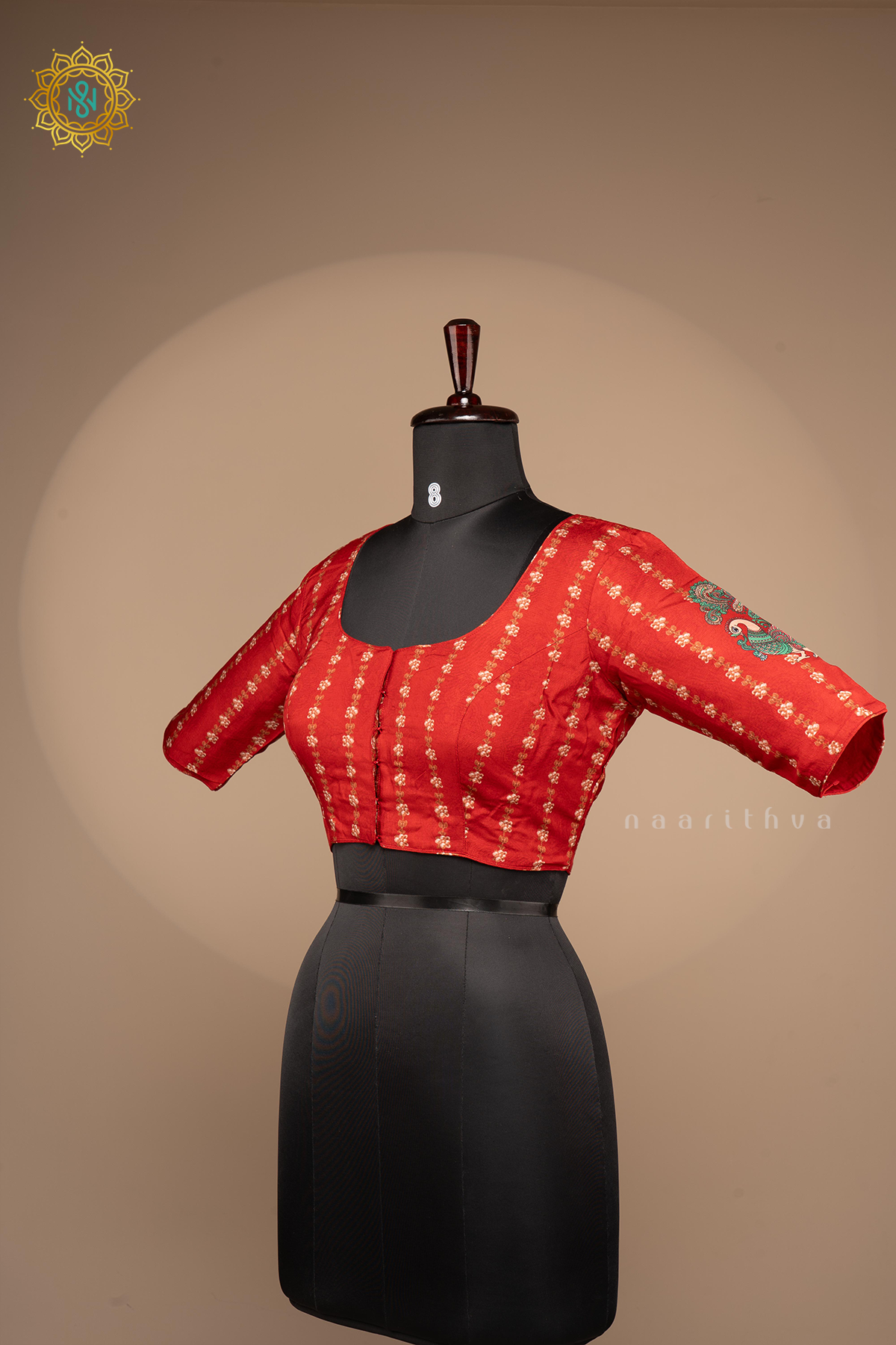 RED - DOLA SILK READYMADE BLOUSE