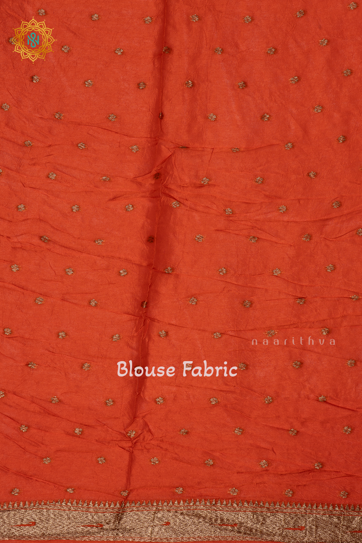 Orange Semi Tussar Silk Saree With Tie and Dye Bandini