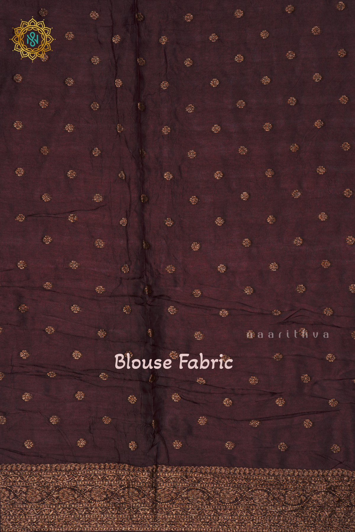 Brown Semi Tussar Silk Saree With Tie and Dye Bandini